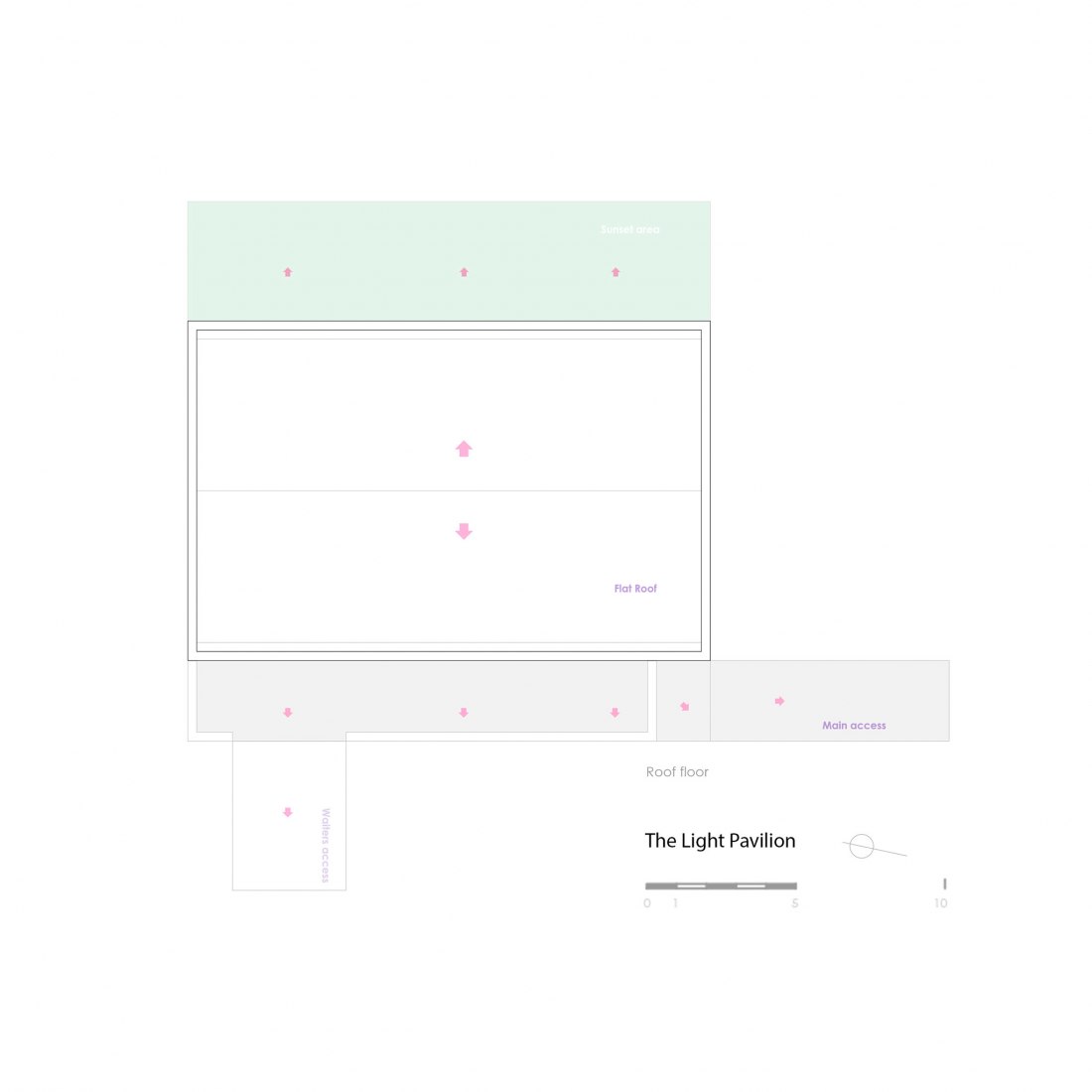 Roof floor plan. The Light Pavilion by Esculpir el Aire.