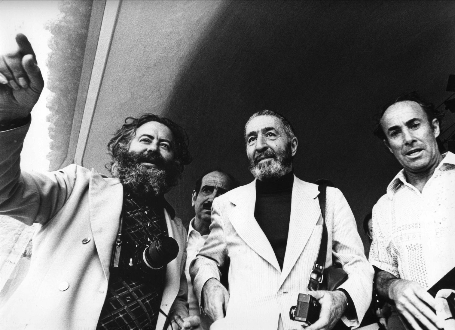 Fernando Higueras con Felix Candela y Cesar Manrique. ‘Fernando Higueras. Desde el origen’. Exposición Museo ICO