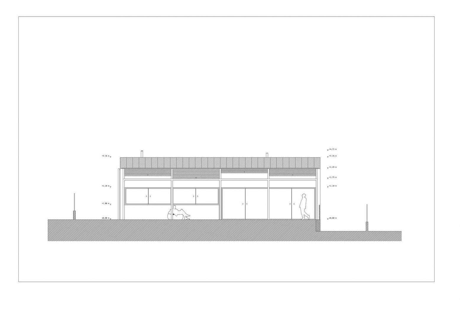 Elevation. Single family house in Foxo by Flu-or