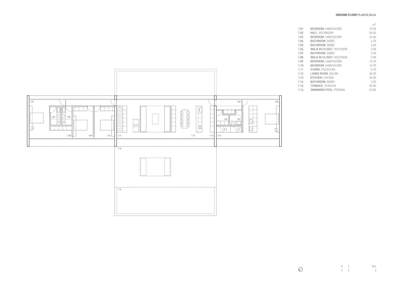 Planta baja. Casa en el aire por Fran Silvestre Arquitectos.