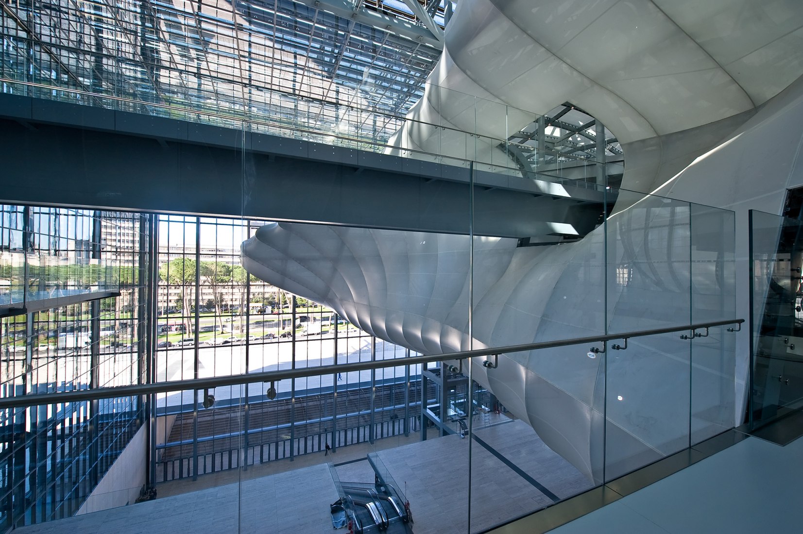 New Rome /EUR Convention Centre and Hotel ‘the Cloud’ by Studio Fuksas. Photograph © Moreno Maggi