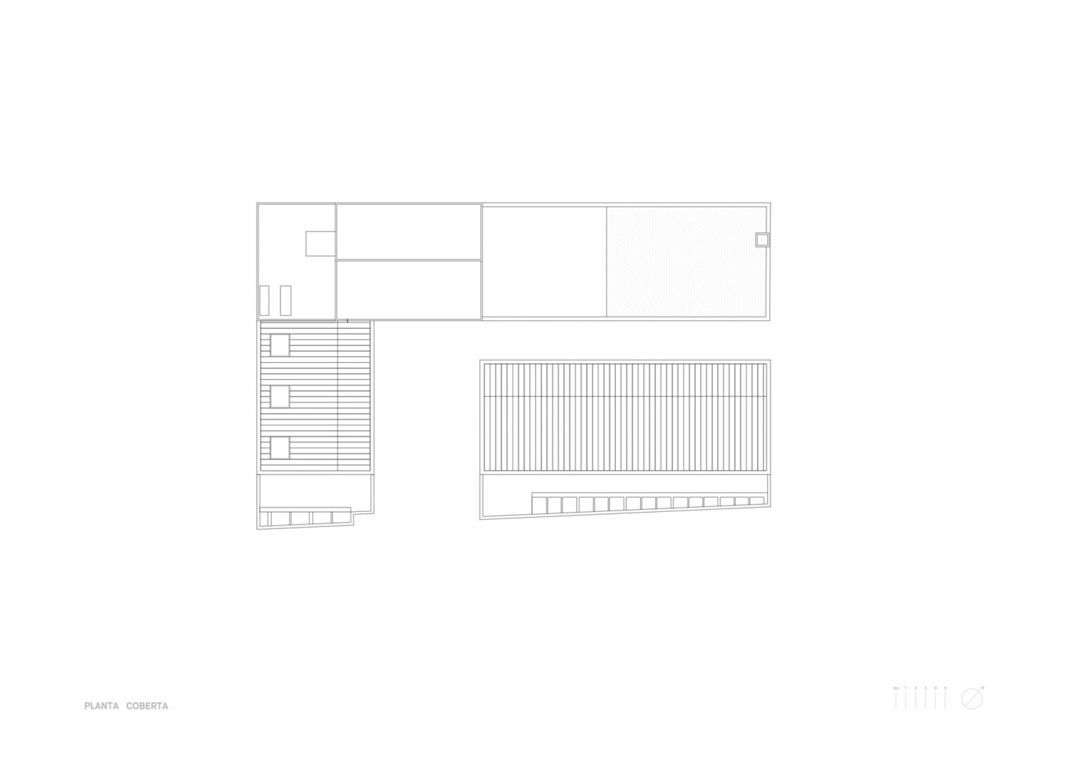 Roof plan. Mas de Roda Offices by Garcés-de Seta-Bonet Arquitectes.
