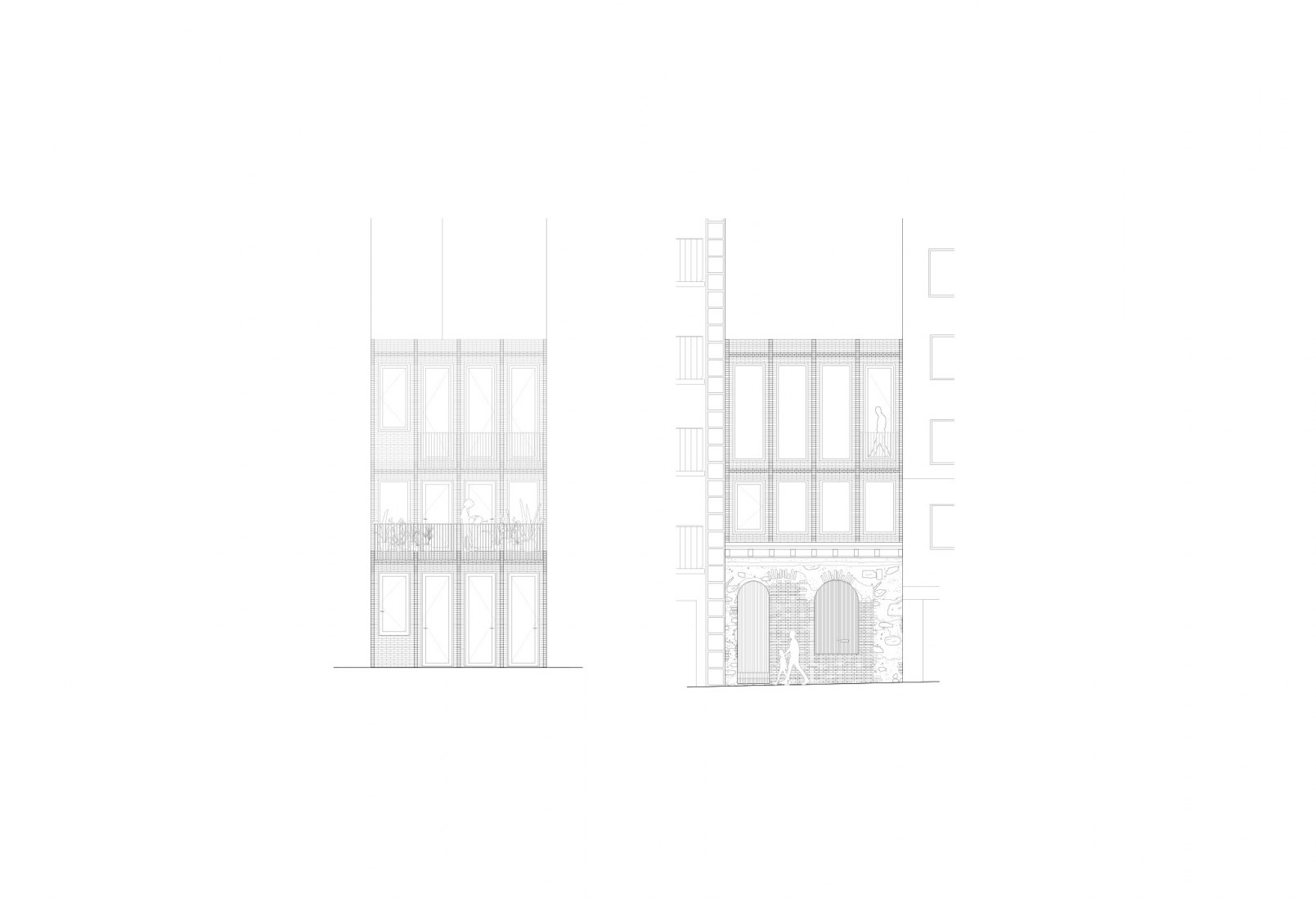 Alzados. Casa 1616 por HARQUITECTES.