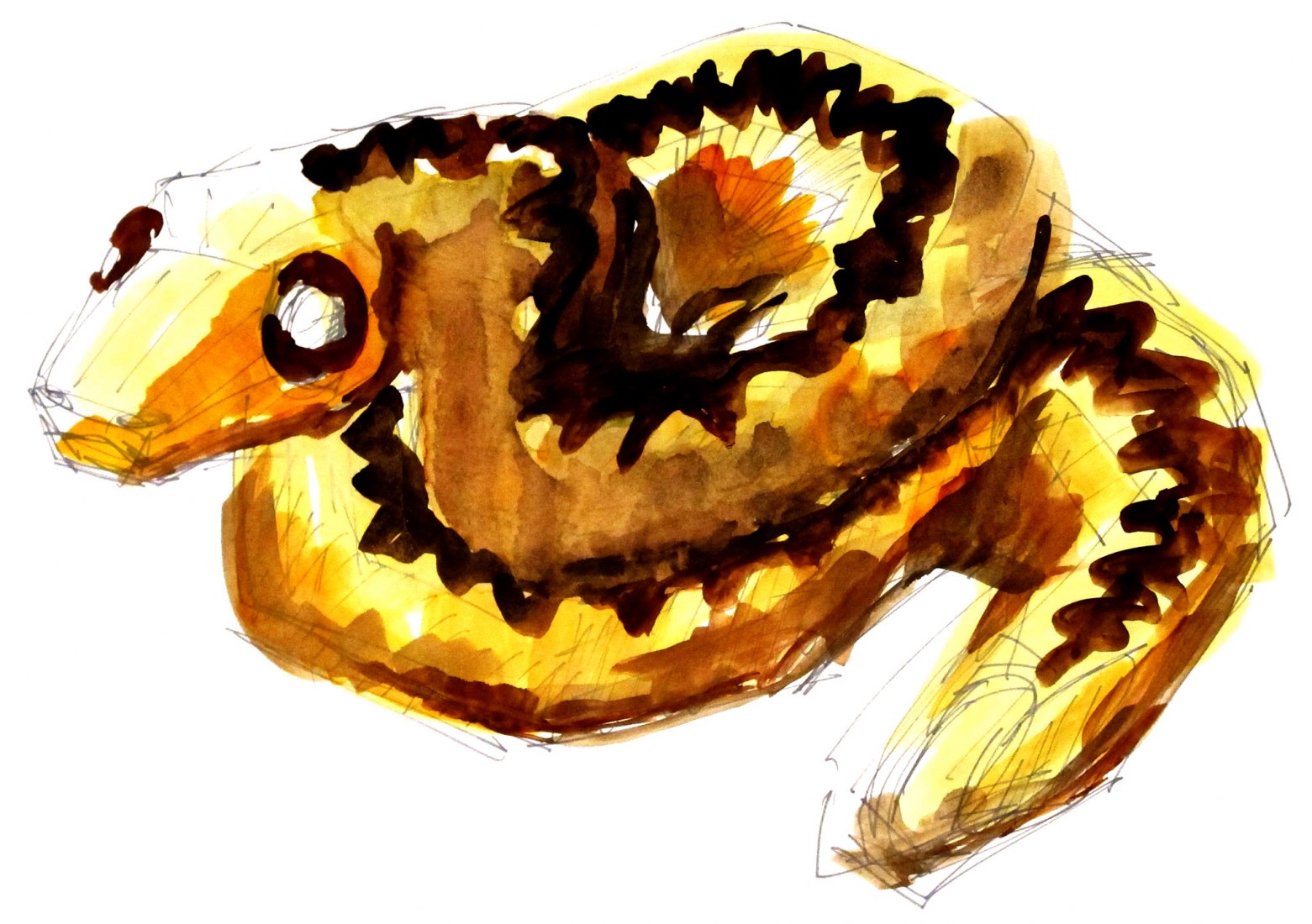Víbora, croquis. Conjunto de juegos infantiles Pecka por Matěj Hájek y Tereza Kučerová.