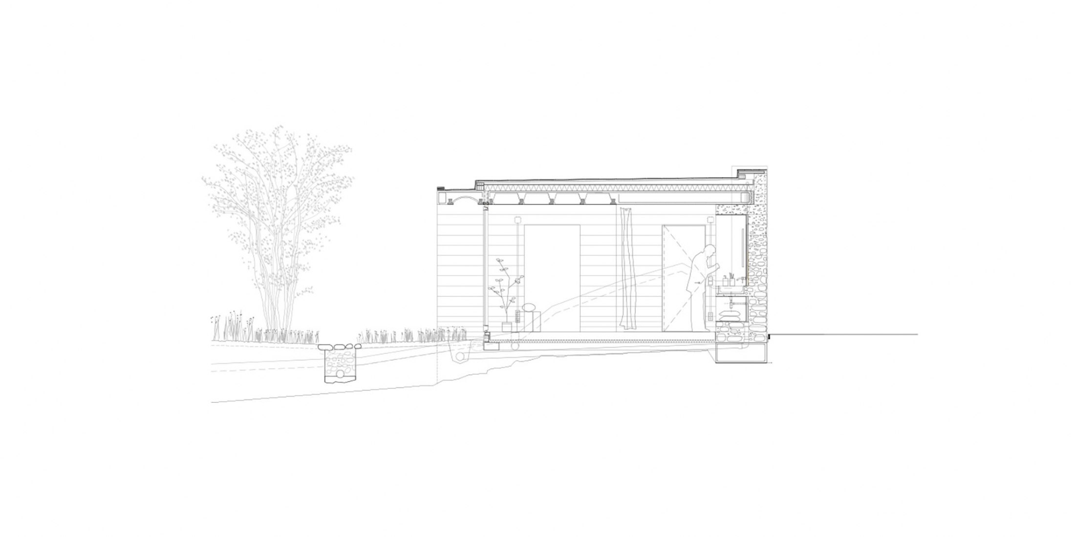 Sección. Casa 1413 por HARQUITECTES.