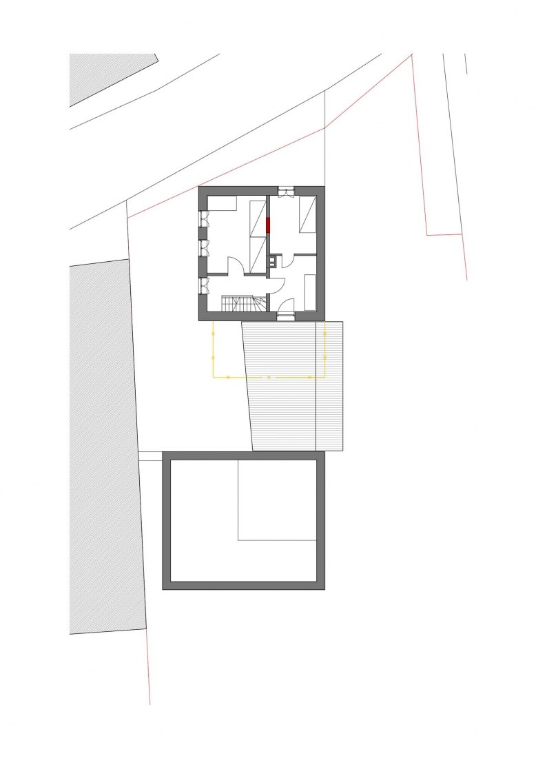 First floor plan. Haus WW by Heltwerk Architekten