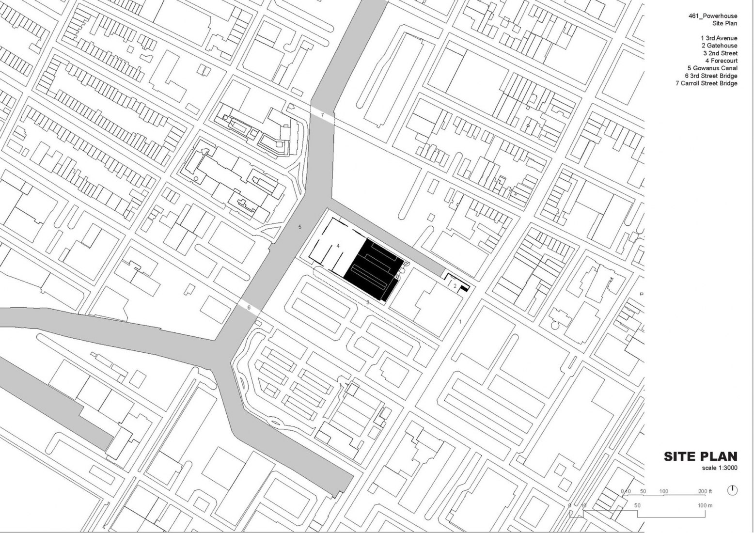 Location floor plan. 461 Powerhouse Arts in Brooklyn by Herzog & de Meuron.