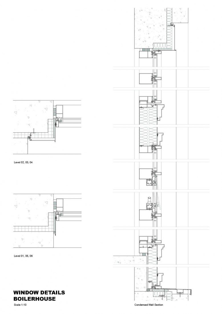 Windows details. 461 Powerhouse Arts in Brooklyn by Herzog & de Meuron.