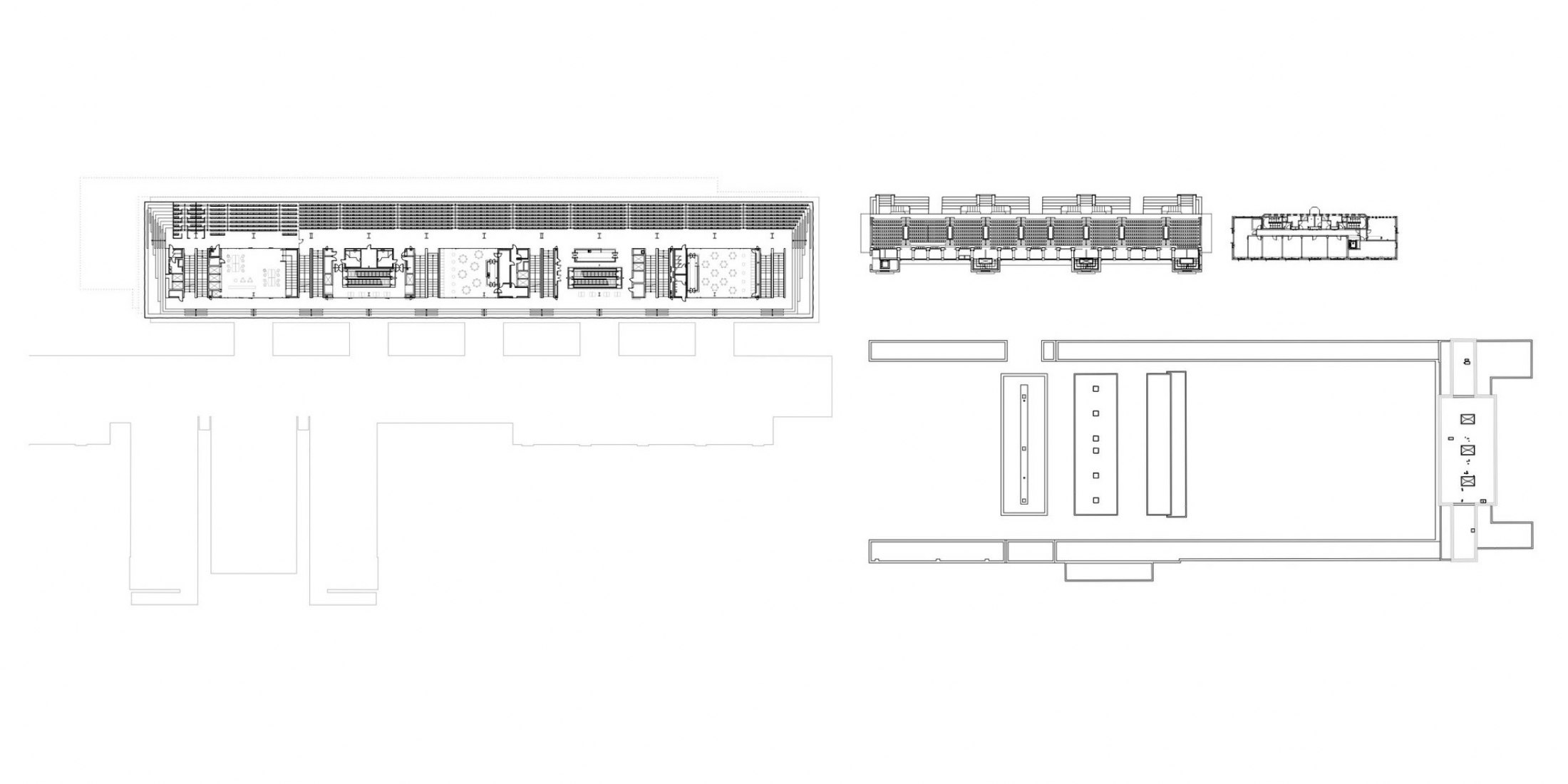 Floor plan level 2.  The new Longchamp Racecourse in Paris by Dominique Perrault Architecture. 