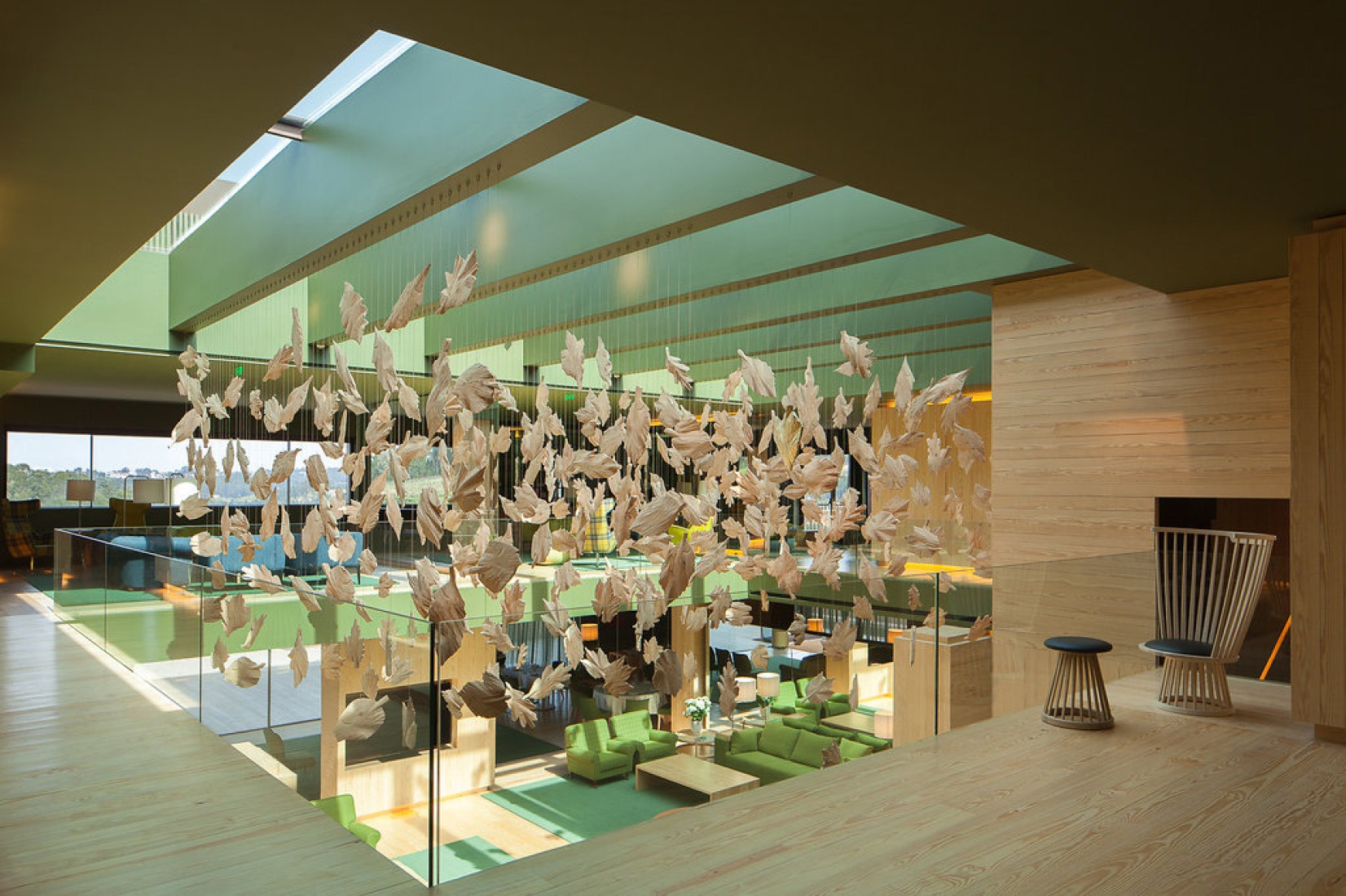 Interior view of the Monverde Hotel by FCC Arquitectura and Paulo Lobo. Photography © José Campos.