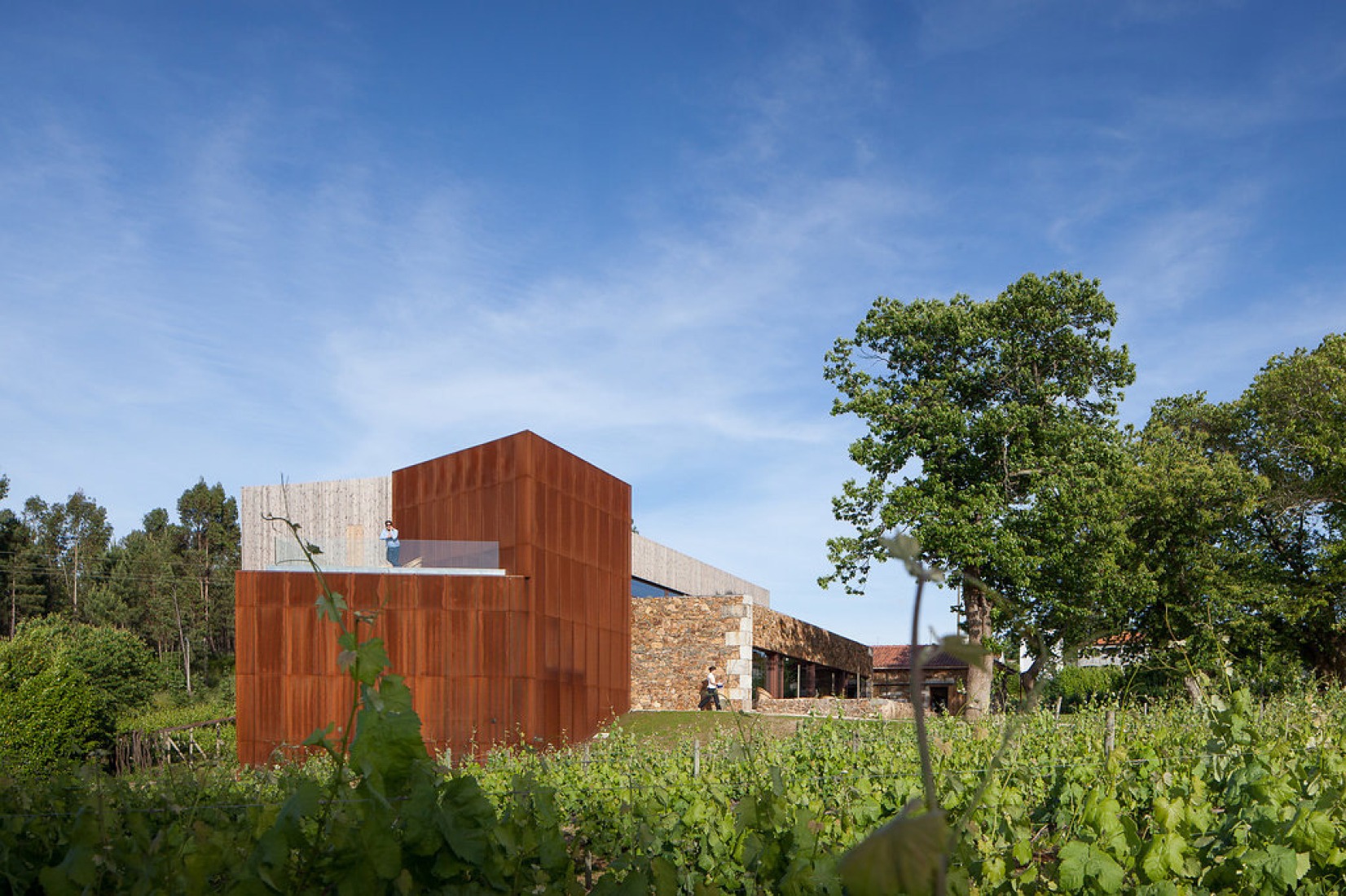 Exterior view of the Monverde Hotel by FCC Arquitectura and Paulo Lobo. Photography © José Campos.