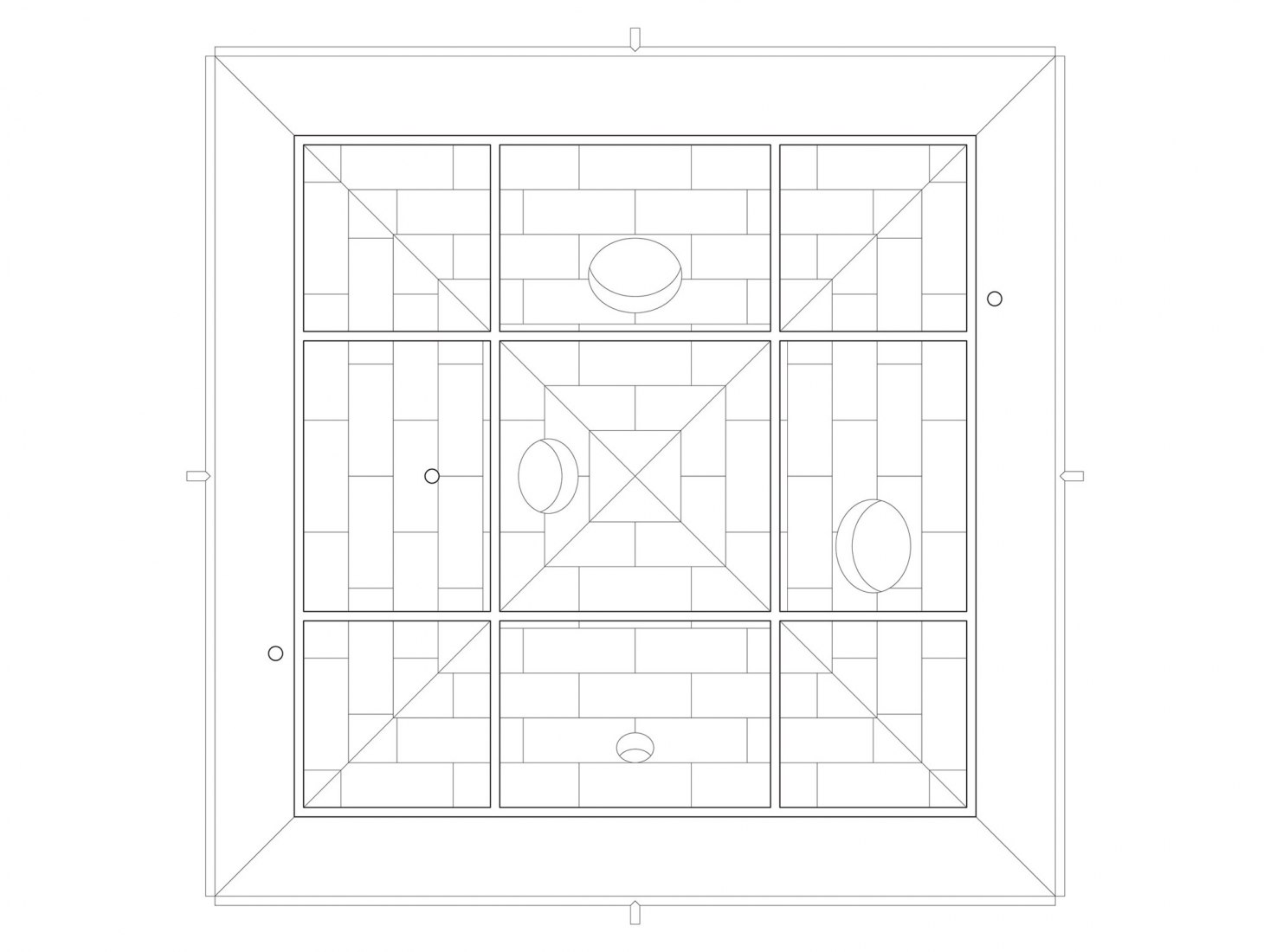 Plano de cubierta. Casa del bosque por WOJR archtitect.