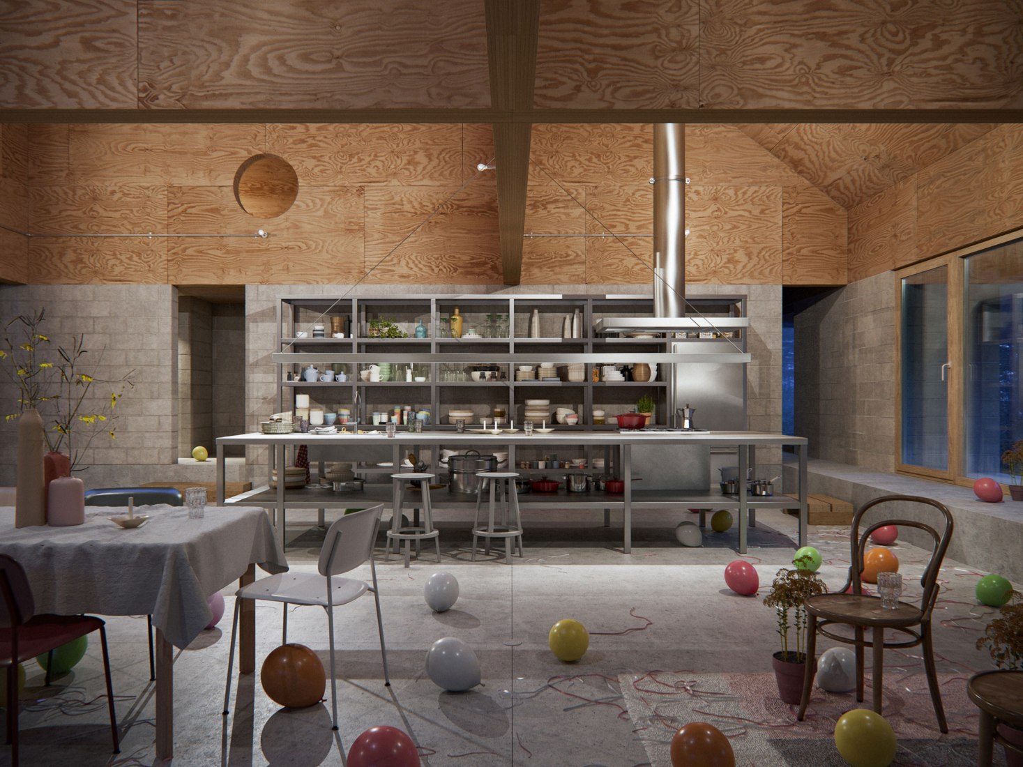 Visualización. Casa del bosque por WOJR archtitect. Imagen cortesía de D-Render