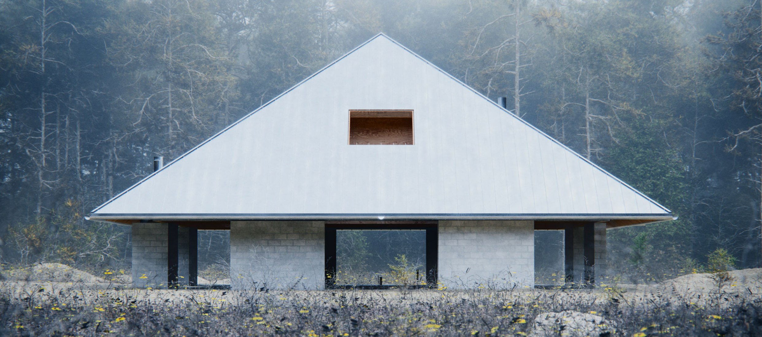 Visualización. Casa del bosque por WOJR archtitect. Imagen cortesía de D-Renderodland by WOJR. Image Courtesy of D-Render