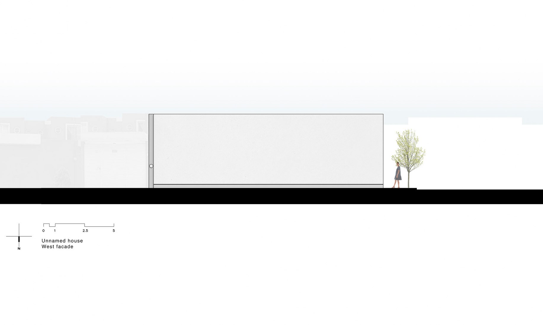 West facade. Unnamed house by HW-Studio.