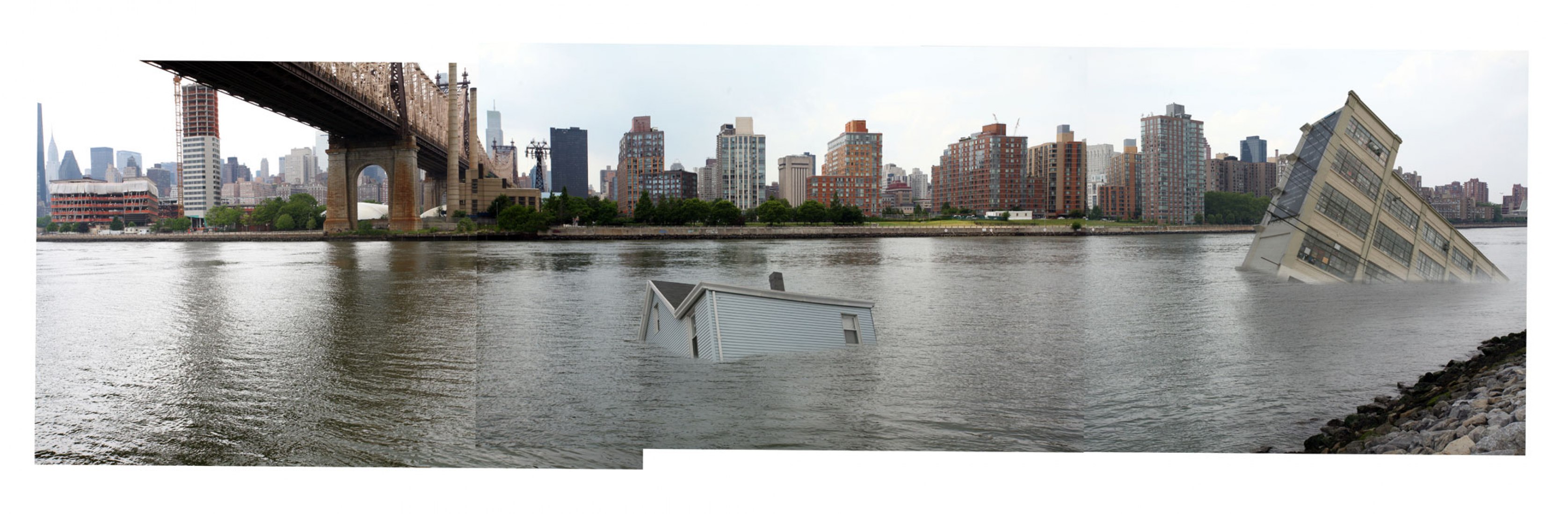 Collage. Adrift Houses by Isidro Blasco. Image courtesy of Isidro Blasco.