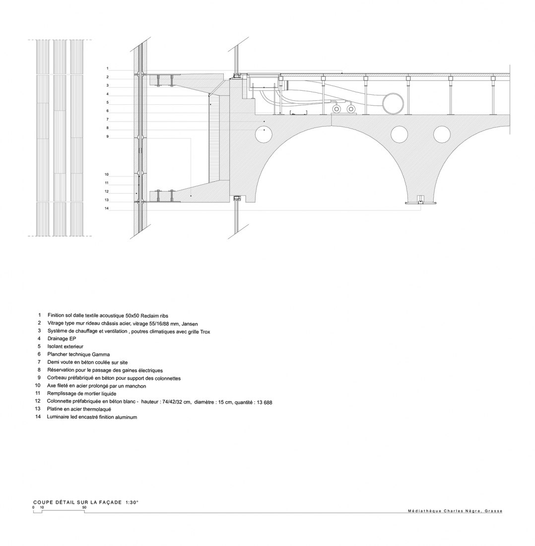 Details. Charles Nègre Media Library by Ivry Serres, Emmanuelle Beaudouin and Laurent Beaudouin.