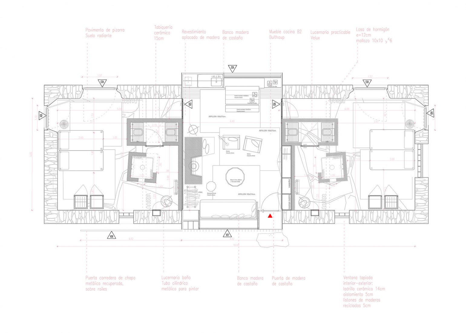 Floor plan. Cortijo Jamonero House by Jorge Vidal and Marcos Catalán.