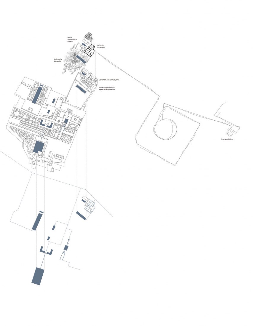 Perspective of the relationship between the project and Partal. Ángel Barrios Legacy Museum by Juan Domingo Santos.