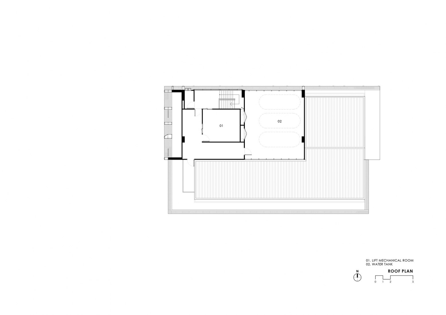 Planta cubierta. Hotel Navakitel Design por Junsekino Architect.