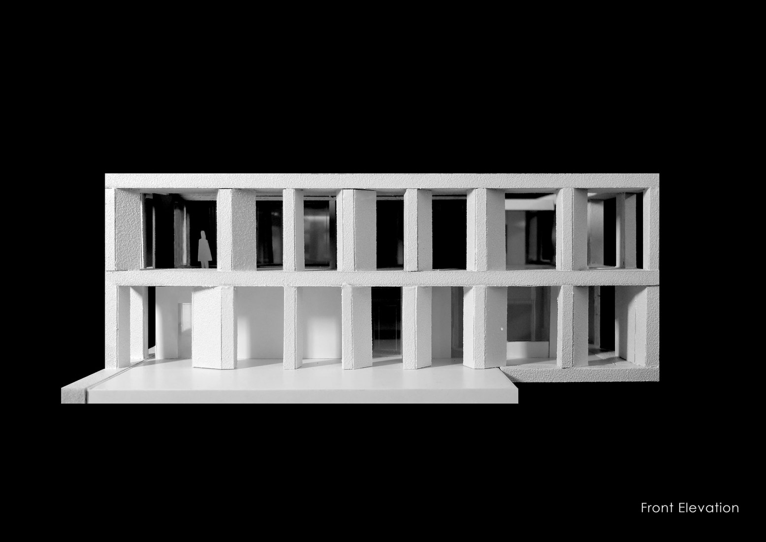 Fachada base maqueta. Hotel Navakitel Design por Junsekino Architect.