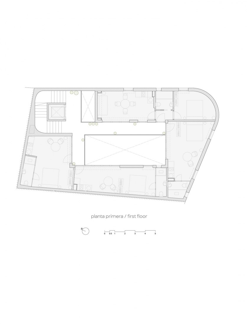 First floor plan. Conil home suit by KAUH