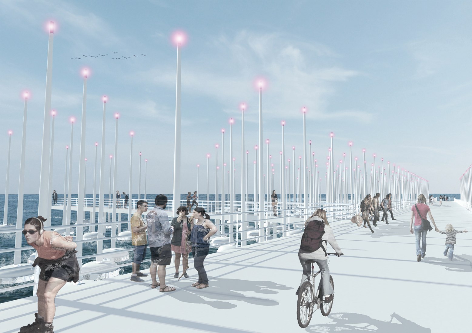 Finalist. Over the Sea. Proposal by Louis Joanne, Anaelle Toquet Etesse, Elba Adriana Bravo, Maria Rojas Alcazar, Ronan Audebert 