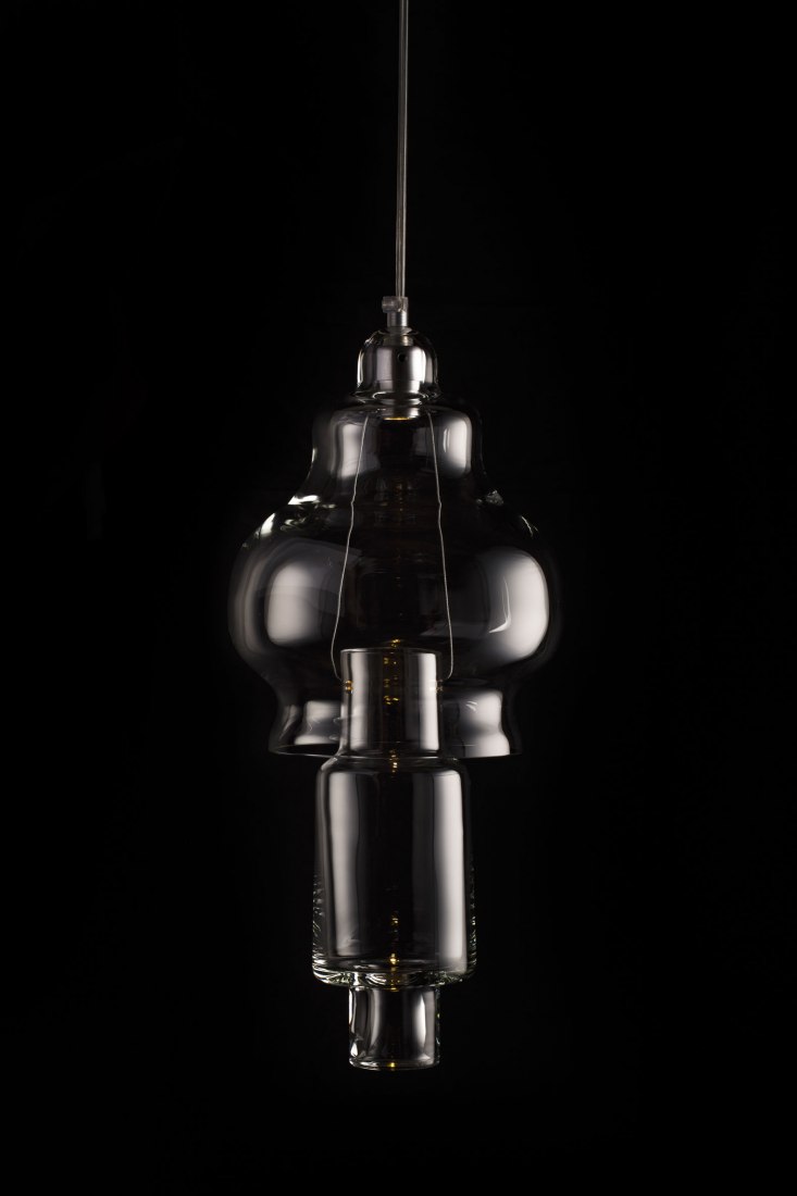 Rfc+ collection, 13 suspended blown glass lamps, by Mayice Estudio. Image courtesy de Mayice Estudio