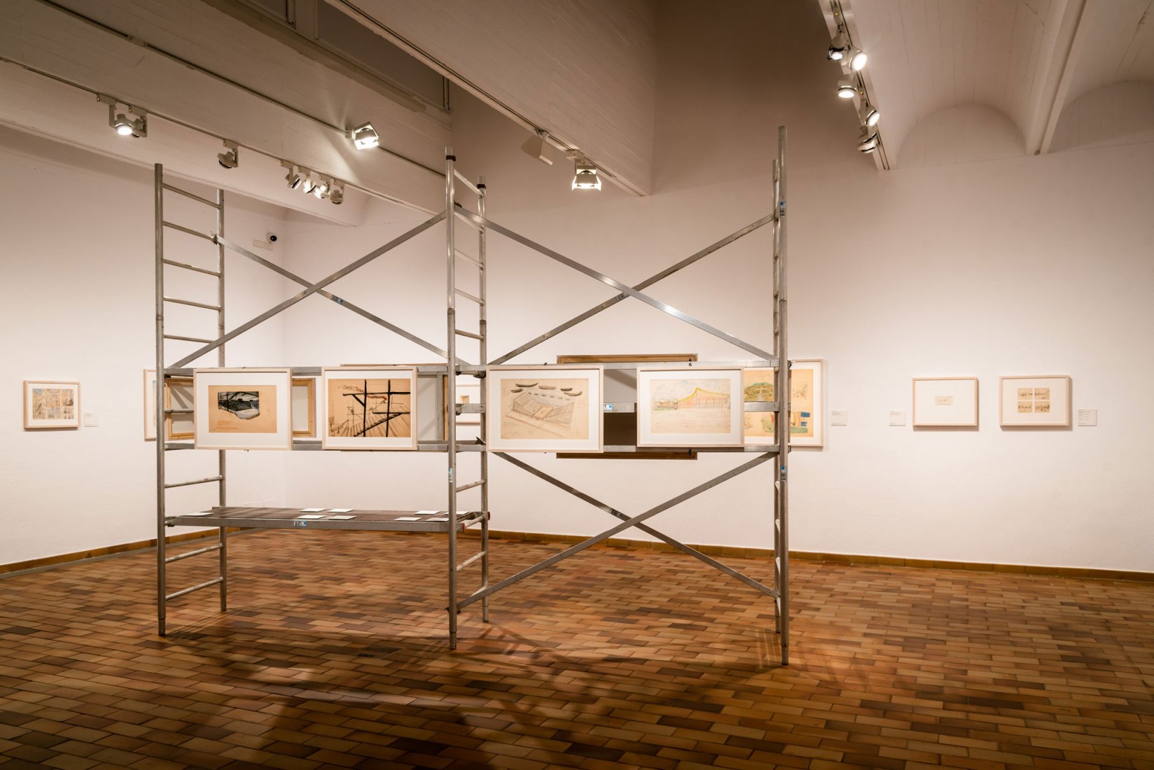View of the installation Lina Bo Bardi Drawing in Fundació Joan Miró, 2019. Image courtesy of Fundació Joan Miró.