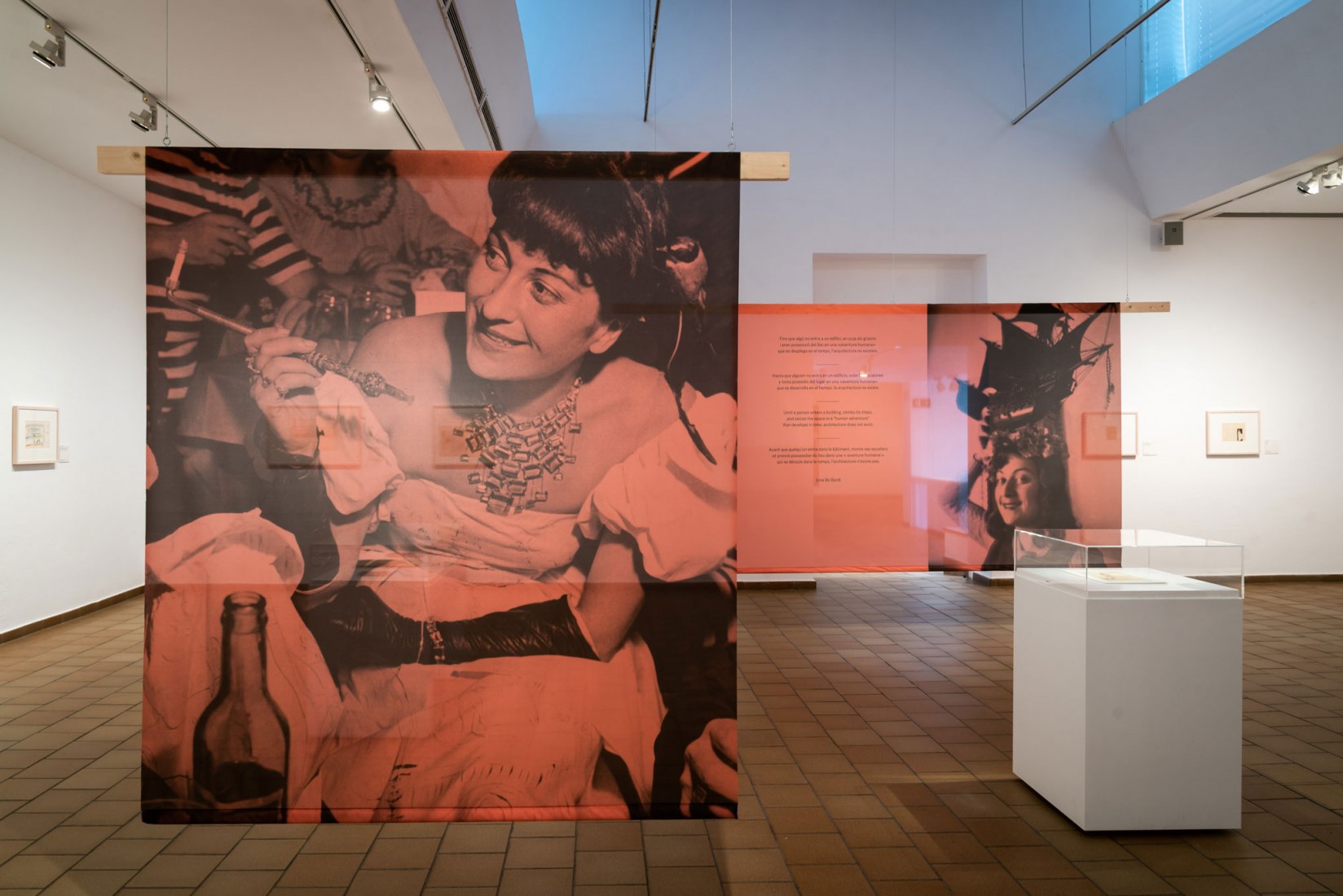View of the installation Lina Bo Bardi Drawing in Fundació Joan Miró, 2019. Image courtesy of Fundació Joan Miró.