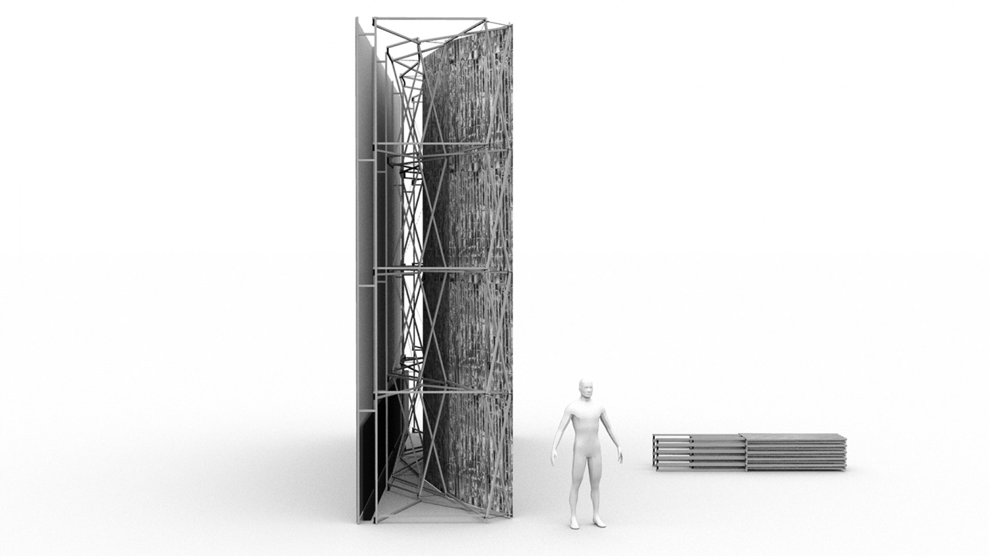 Deployable structures of the LSA’s laboratory, 2021. © Julijonas Urbonas and Vladas Suncovas. Courtesy of the Lithuanian Space Agency.
