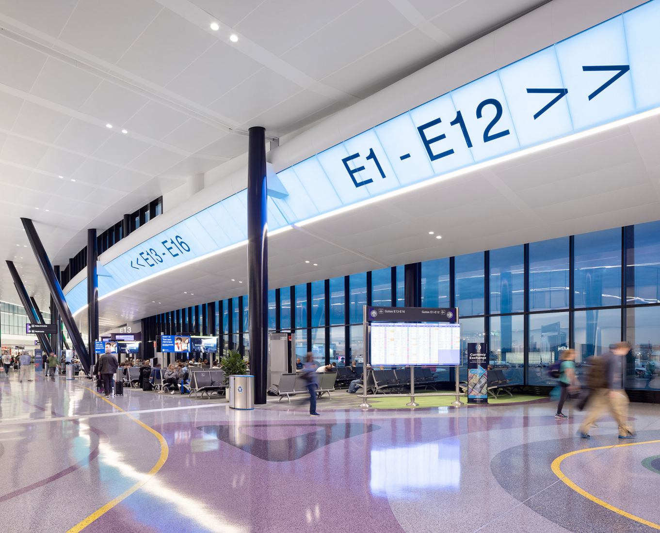 New Boston Logan International Airport Terminal E Modernization by luis vidal + architects and AECOM. Photograph by Ema Peter. Courtesy of AECOM