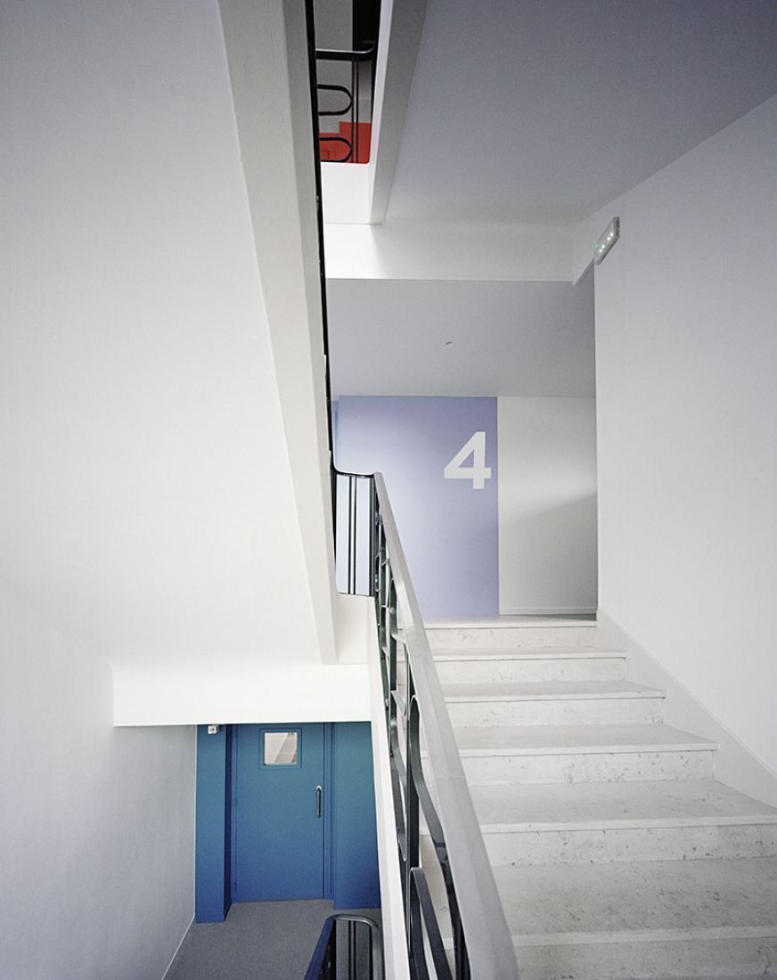 Vista interior. Residencia de estudiantes Casa de México por Atela Architectes. Fotografía © Gerardo Custance. 