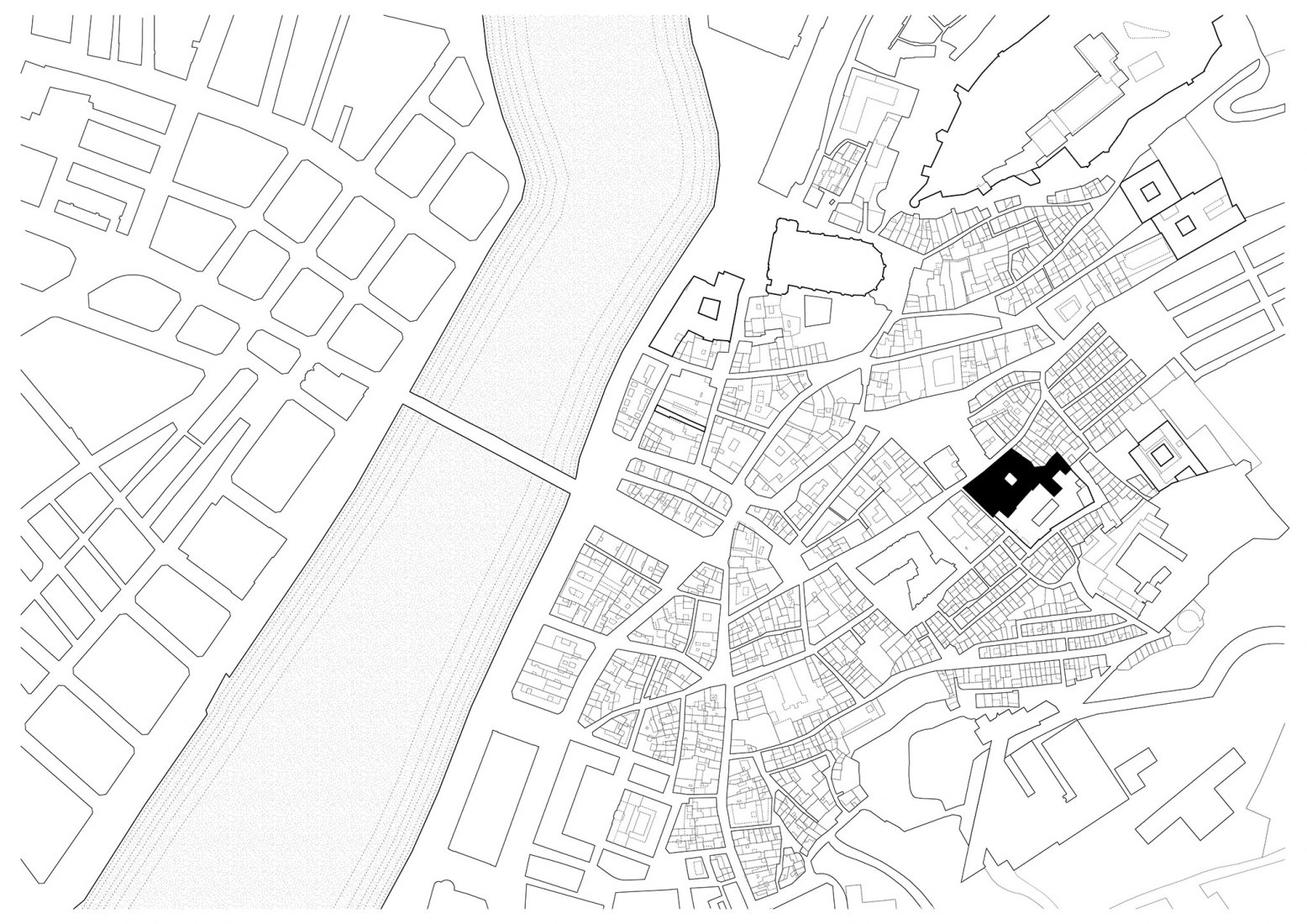 Plano de situación. Lucerna por Manuel Bouzas y Santiago del Aguila.