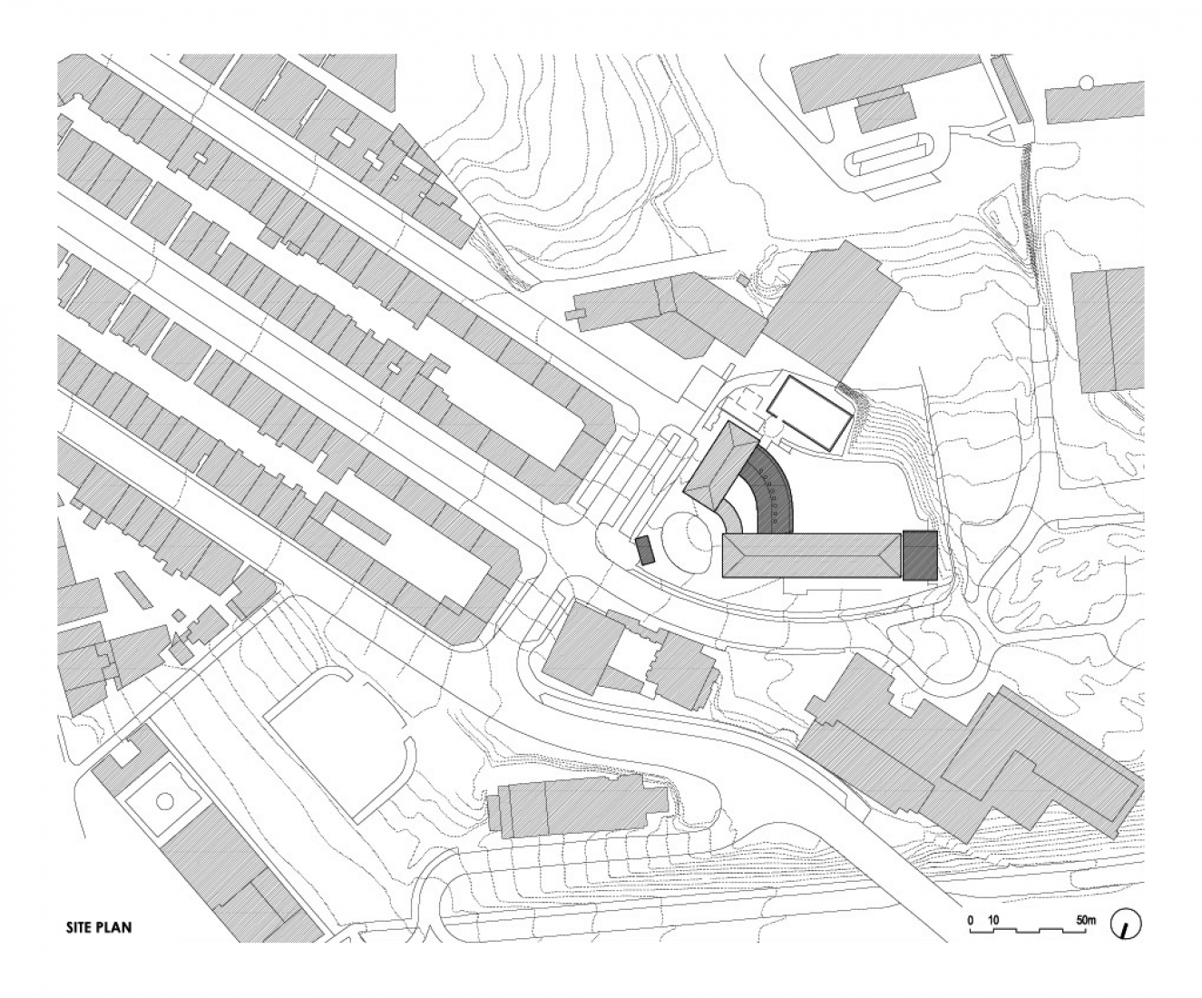 Plano de situación. Colegio Marquesa de Alorna por José Neves. 