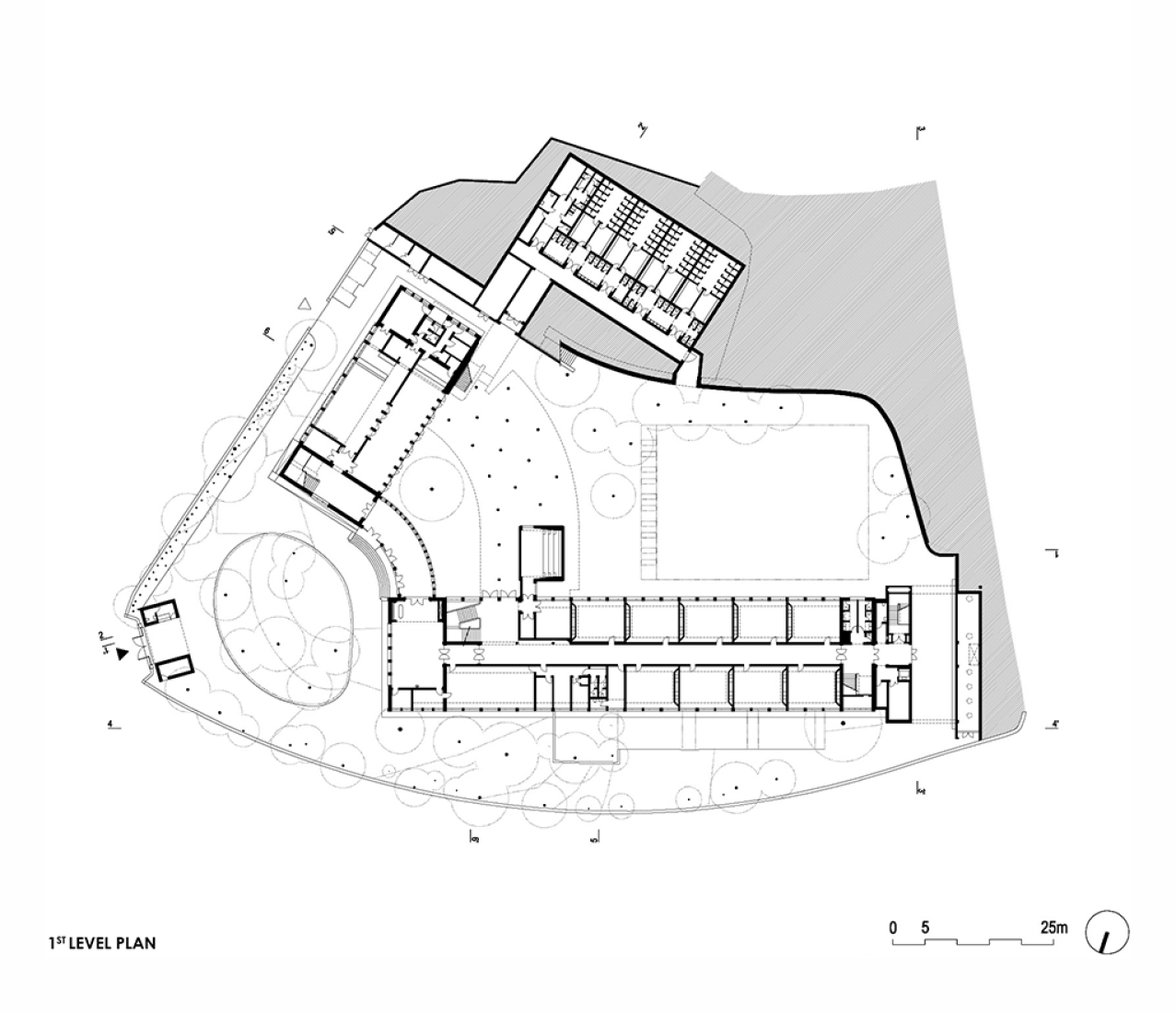 Planta 0. Colegio Marquesa de Alorna por José Neves. 