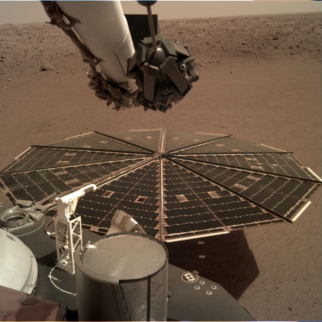 InSight Recopilación de datos meteorológicos de Marte. Imagen cortesía de la NASA
