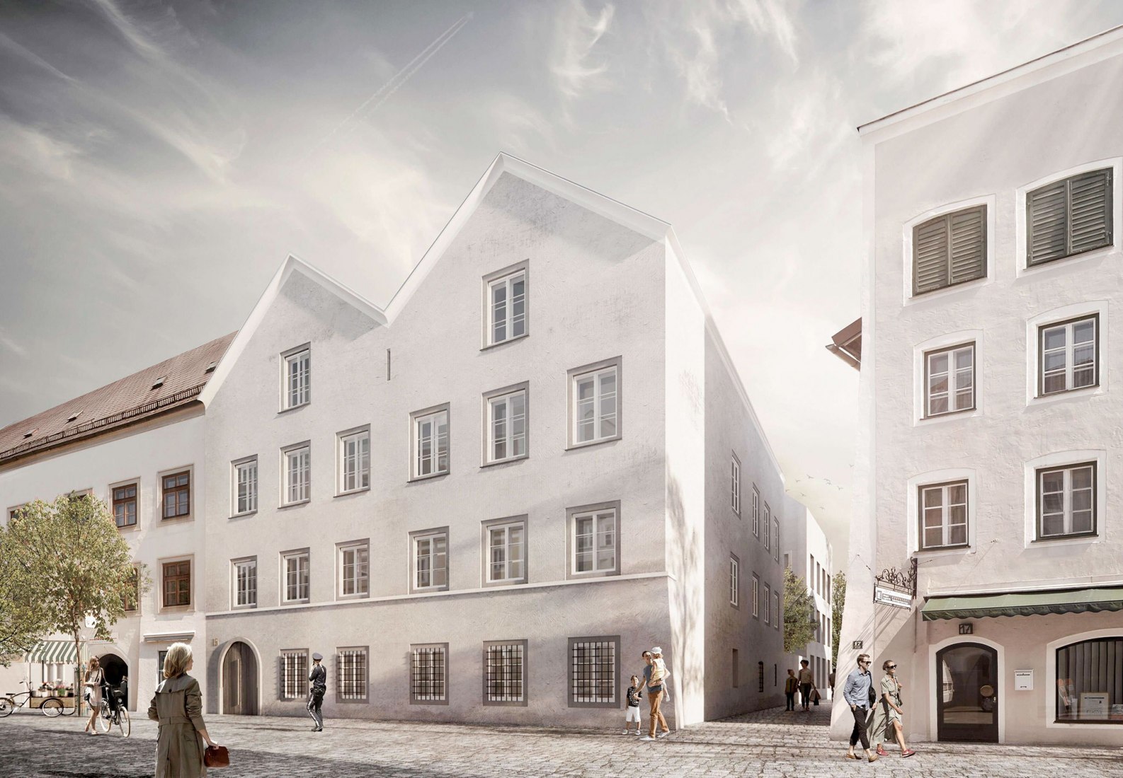 Main façade rendering by Marte.Marte