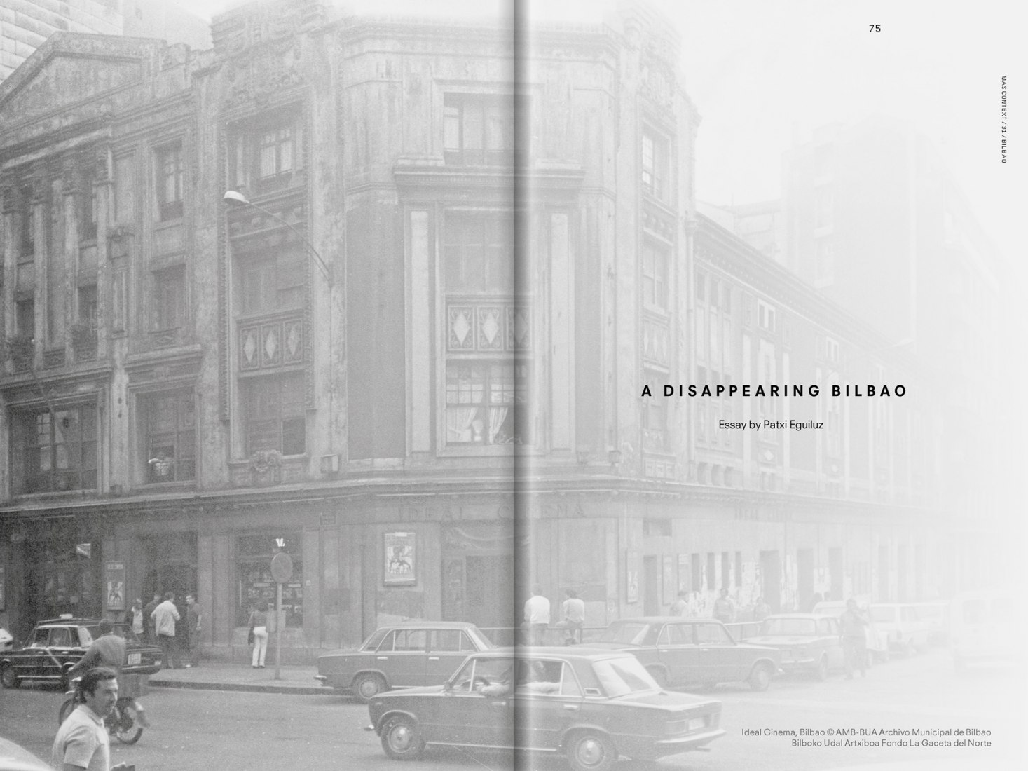 Interior pages. MAS Context. Issue 30-31 Bilbao. Image © courtesy of MAS Context