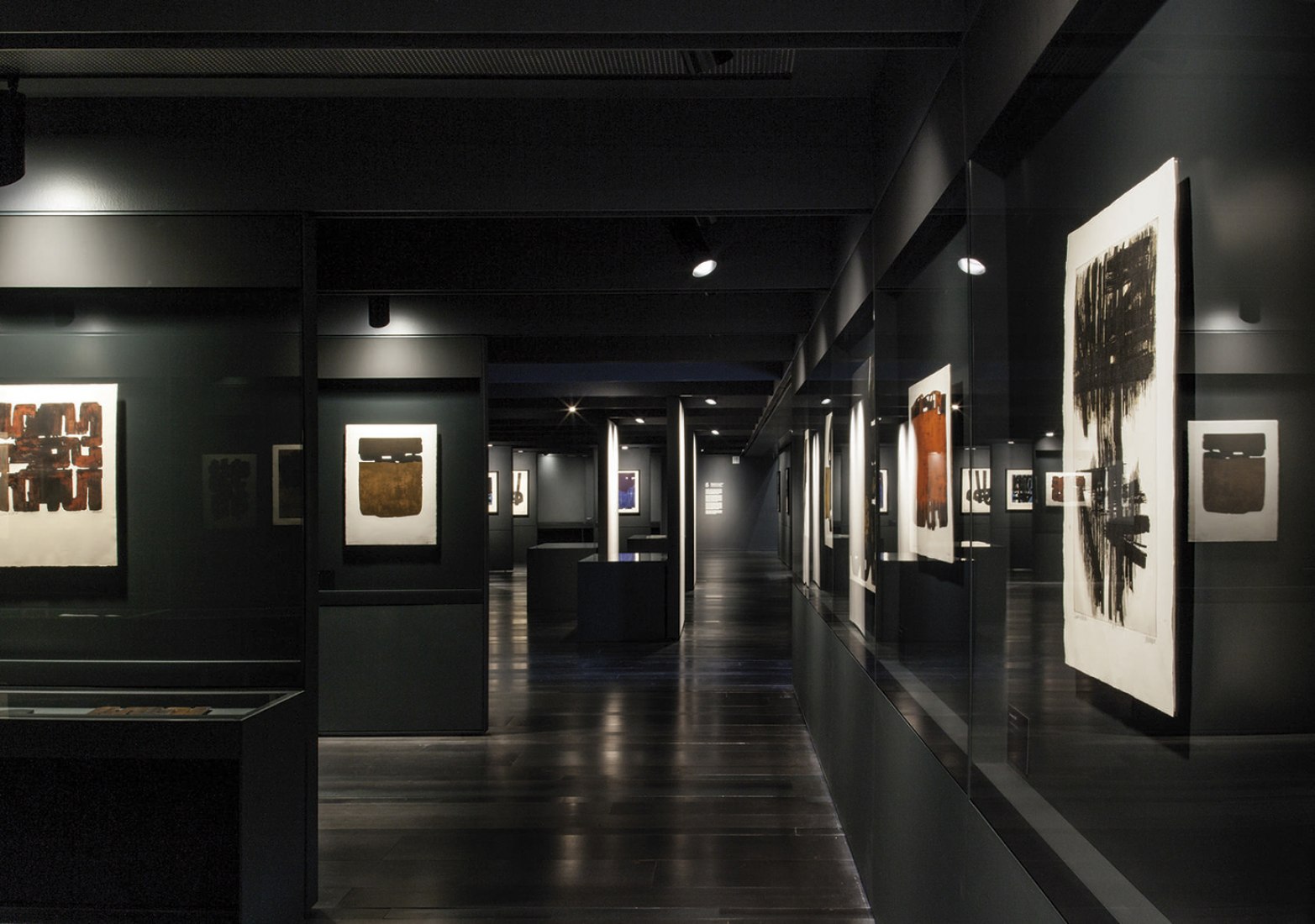 Inside view of the Soulages Museum by RCR Arquitectes. Photograph © Hisao Suzuki.