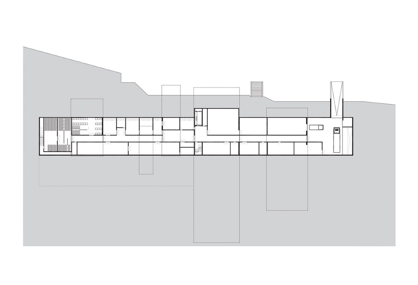Basement plan of the Soulages Museum by RCR Arquitectes.