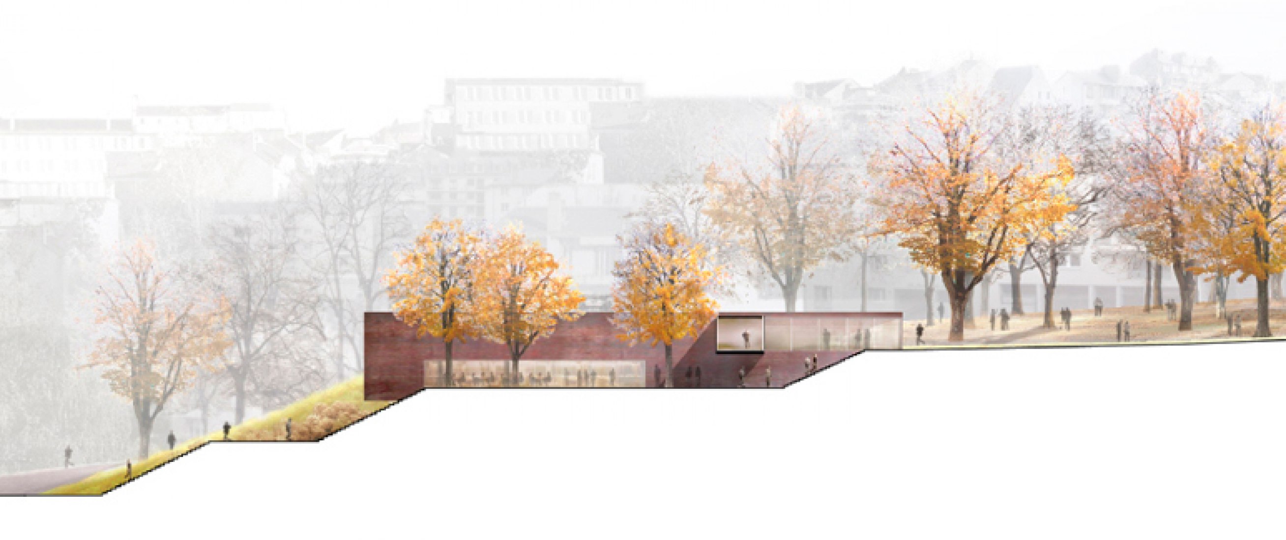 Elevation of the Soulages Museum by RCR Arquitectes.