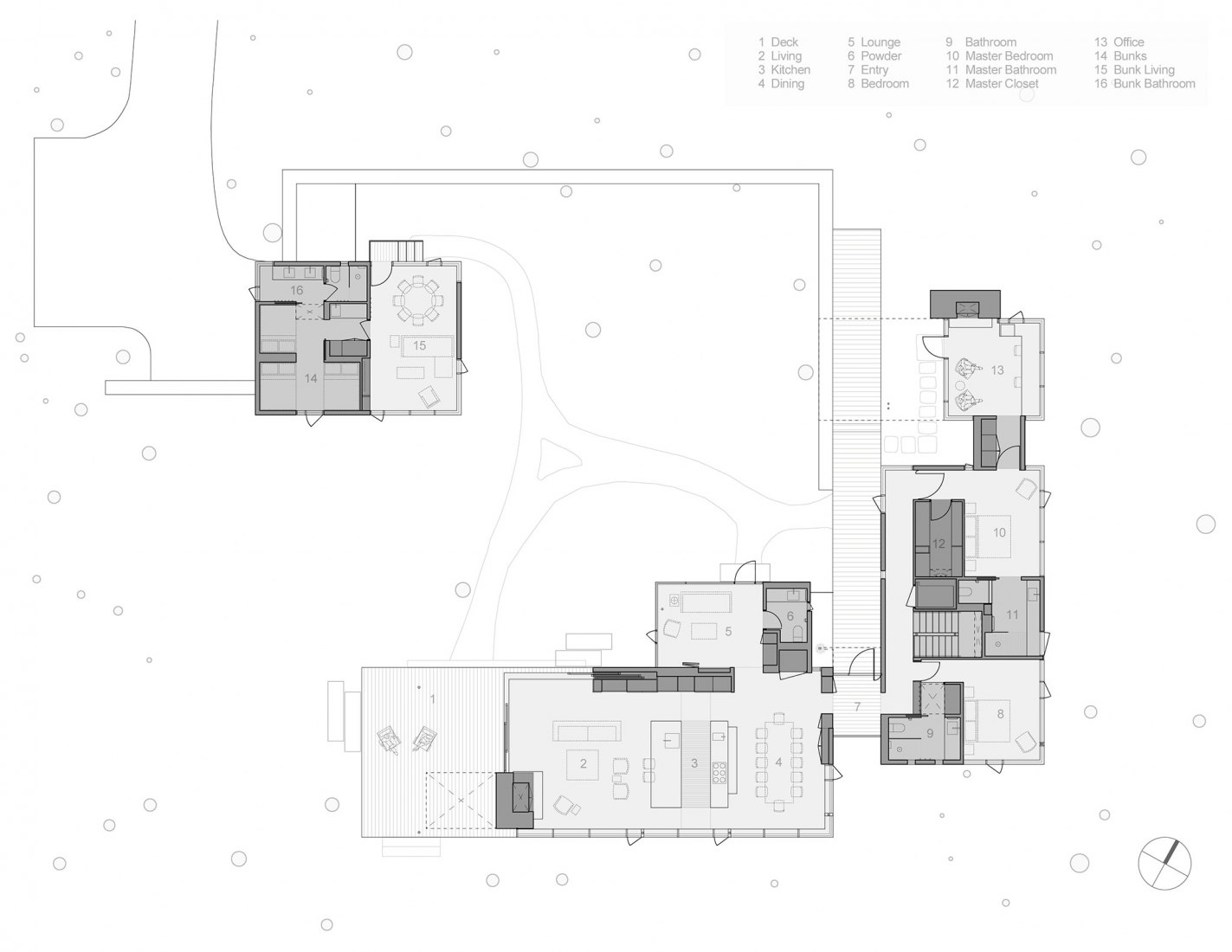 Ground floor plan. Whidbey farm by mwworks.