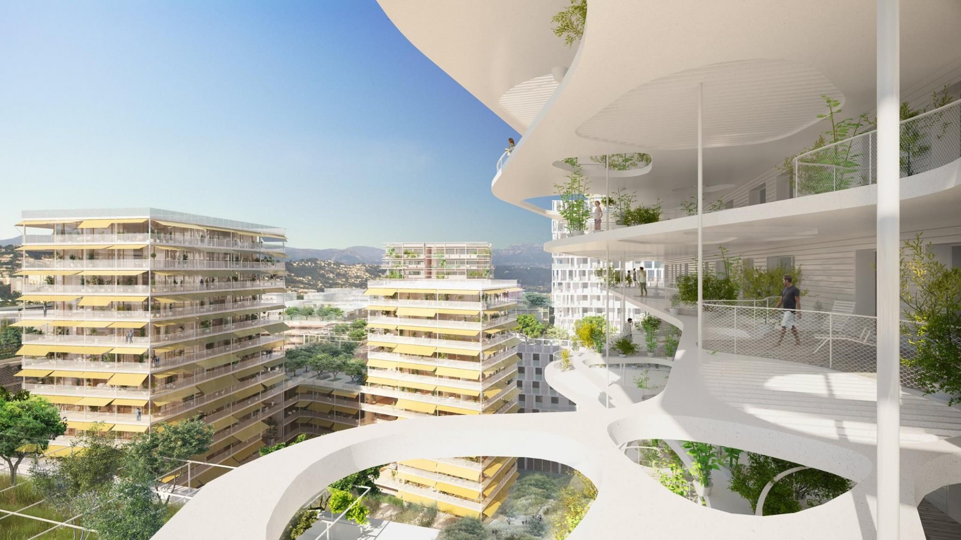 Detail. Méridia tower by Sou Fujimoto Architects.