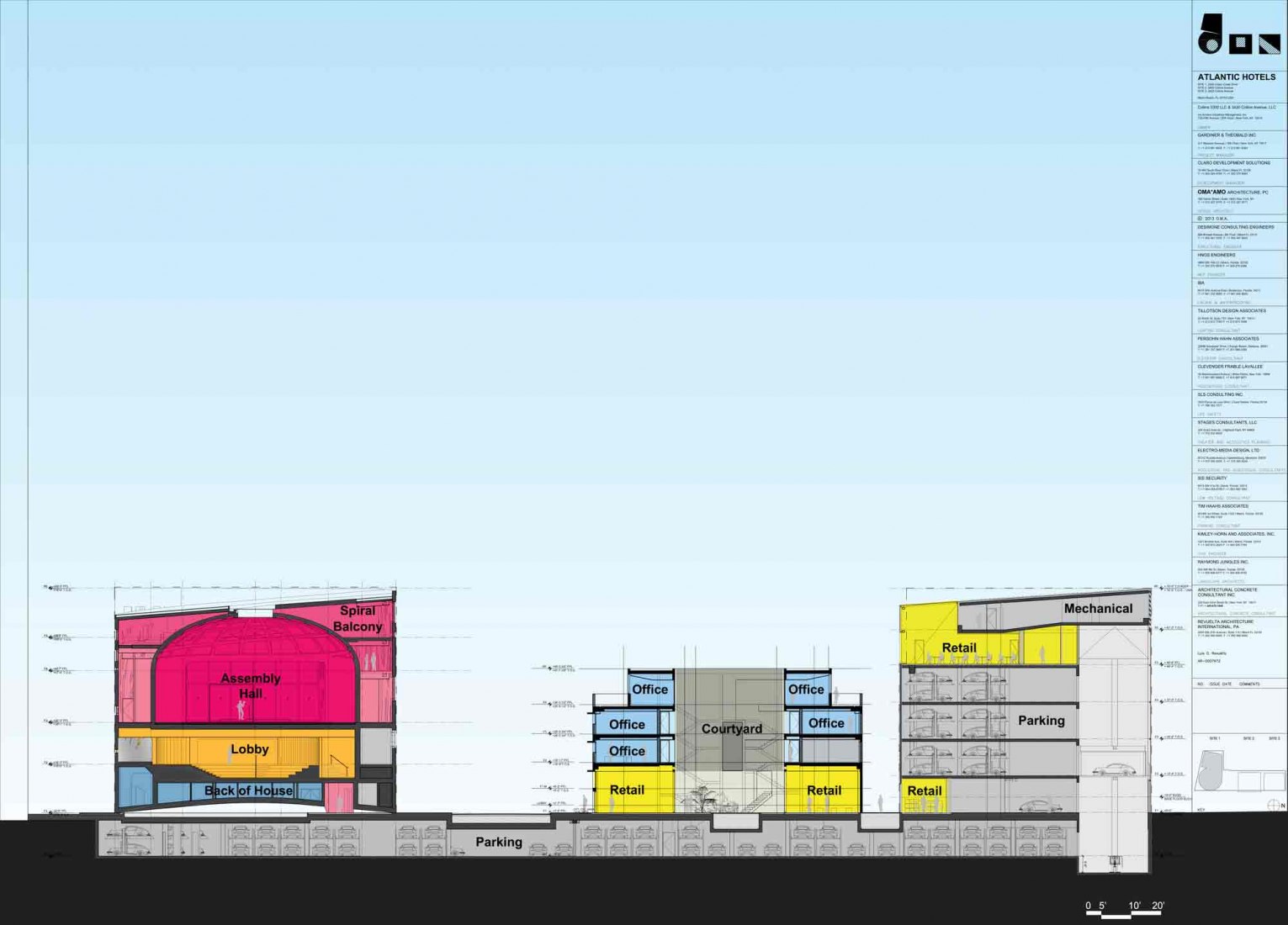 Sección del Faena District. Faena District por OMA. Imagen cortesía de OMA. 