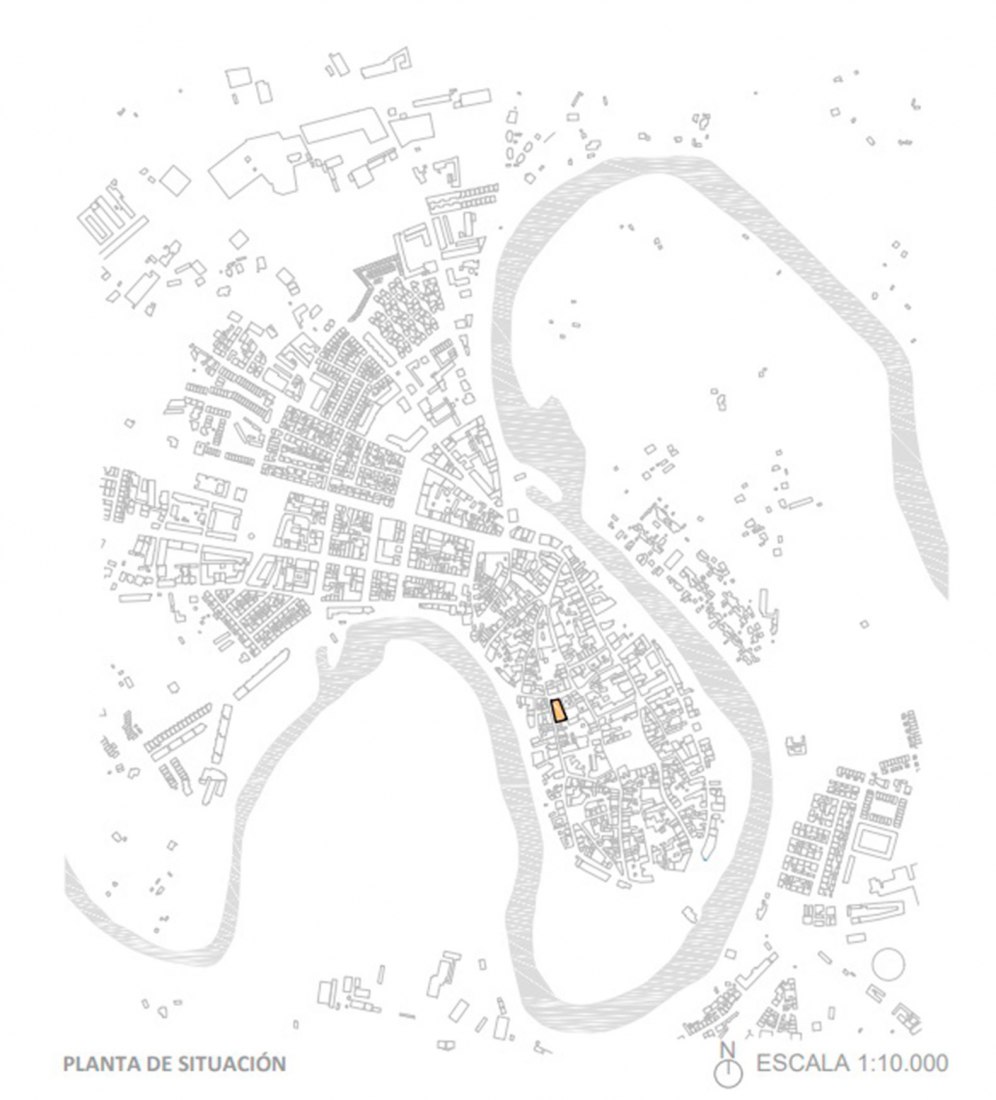 Plano de situación. Casa de la música por Óscar Miguel Ares.