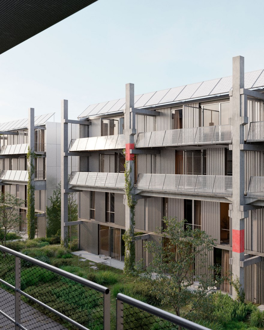 Outside view, rendering. Elementa by PARABASE