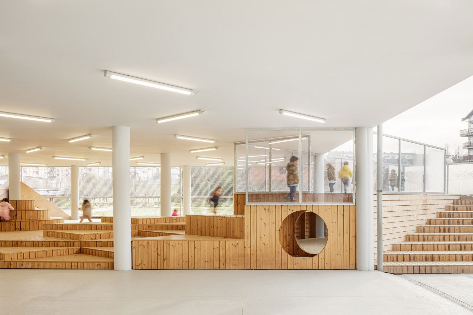San Antonio School playground by ELE Arkitektura. Photograph by Aitor Estévez.