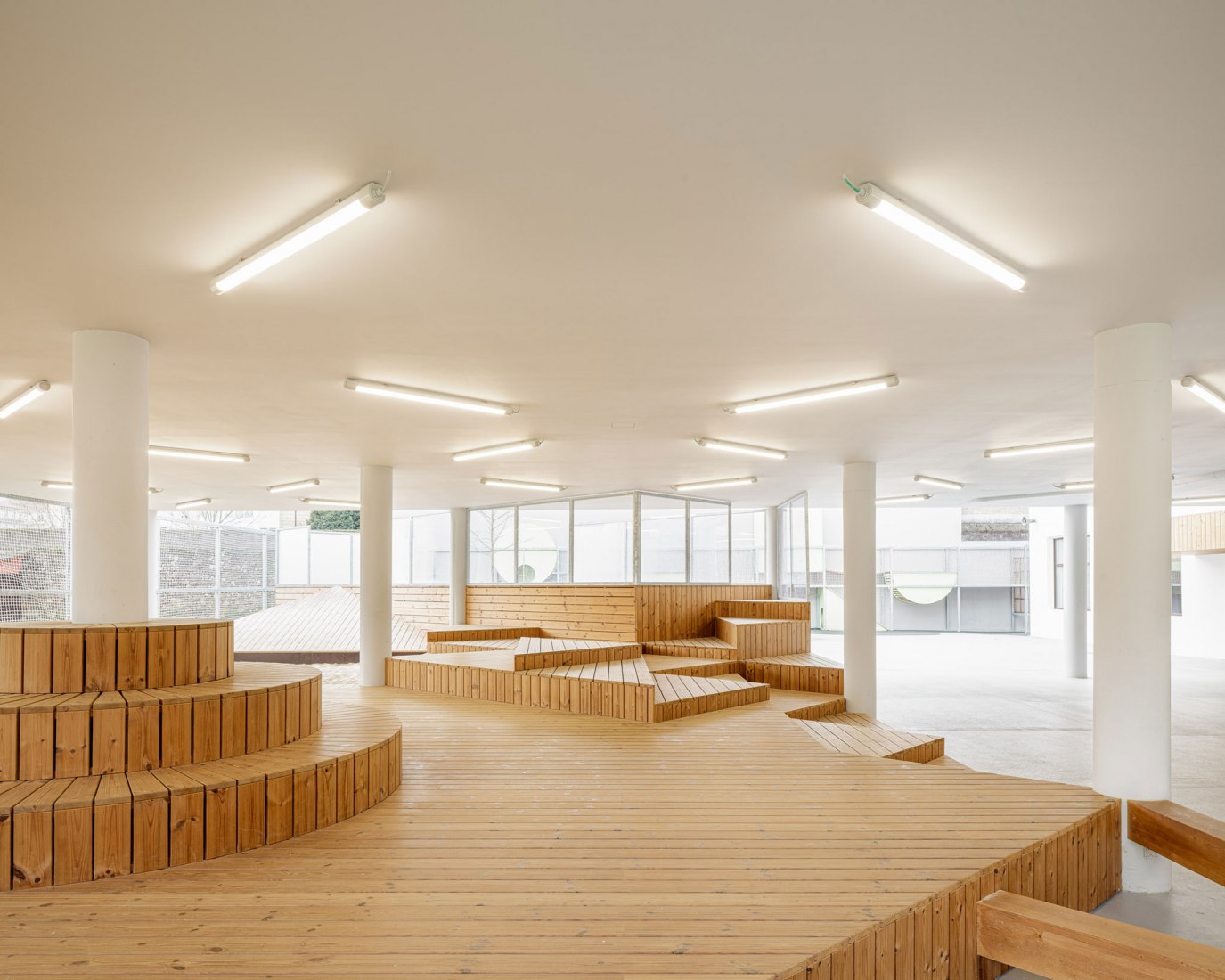 San Antonio School playground by ELE Arkitektura. Photograph by Aitor Estévez.
