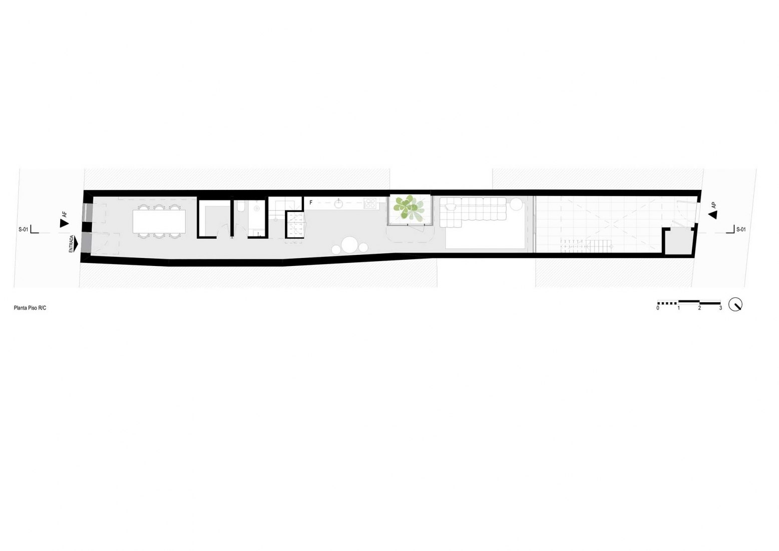 Ground floor plan. Beira Mar House by Paulo Martins Arquitectura.